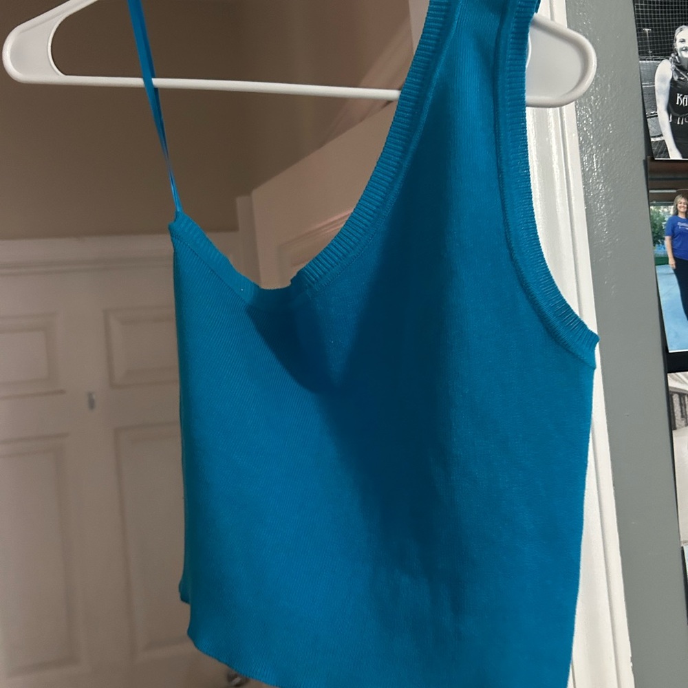 She + Sky Vibrant Blue Tank Top